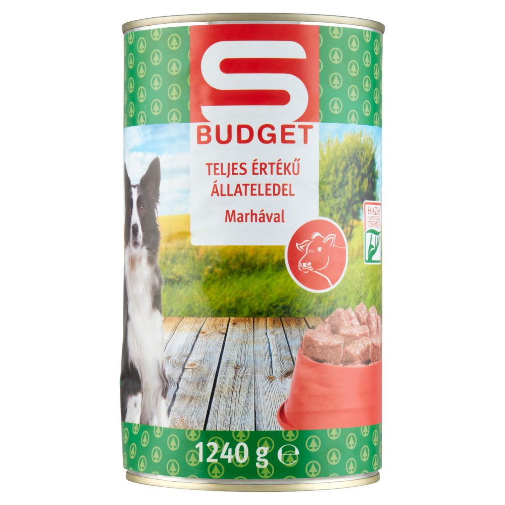 S-Budget Nedves Kutyaeledel marha ízű 1,24 kg